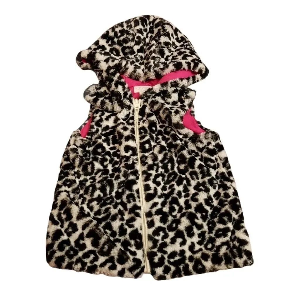 Children's place leopard vest 4T